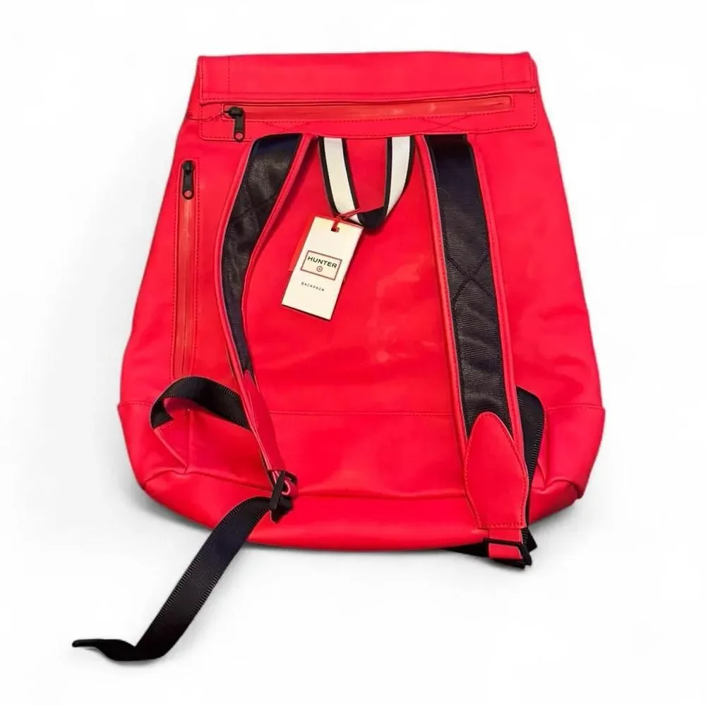 Hunter x Target Red Rubber Backpack NWT Waterproof Festival Bag Logo